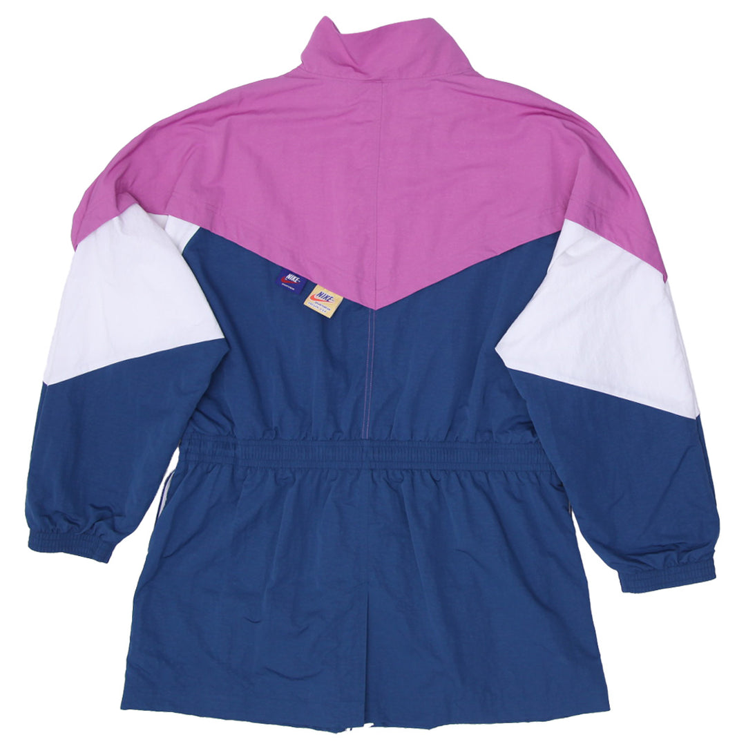 Ladies Embroidered Nike Logo Icon Clash Woven Track Zipper Jacket