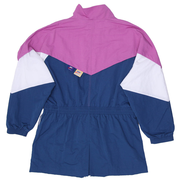 Ladies Embroidered Nike Logo Icon Clash Woven Track Zipper Jacket