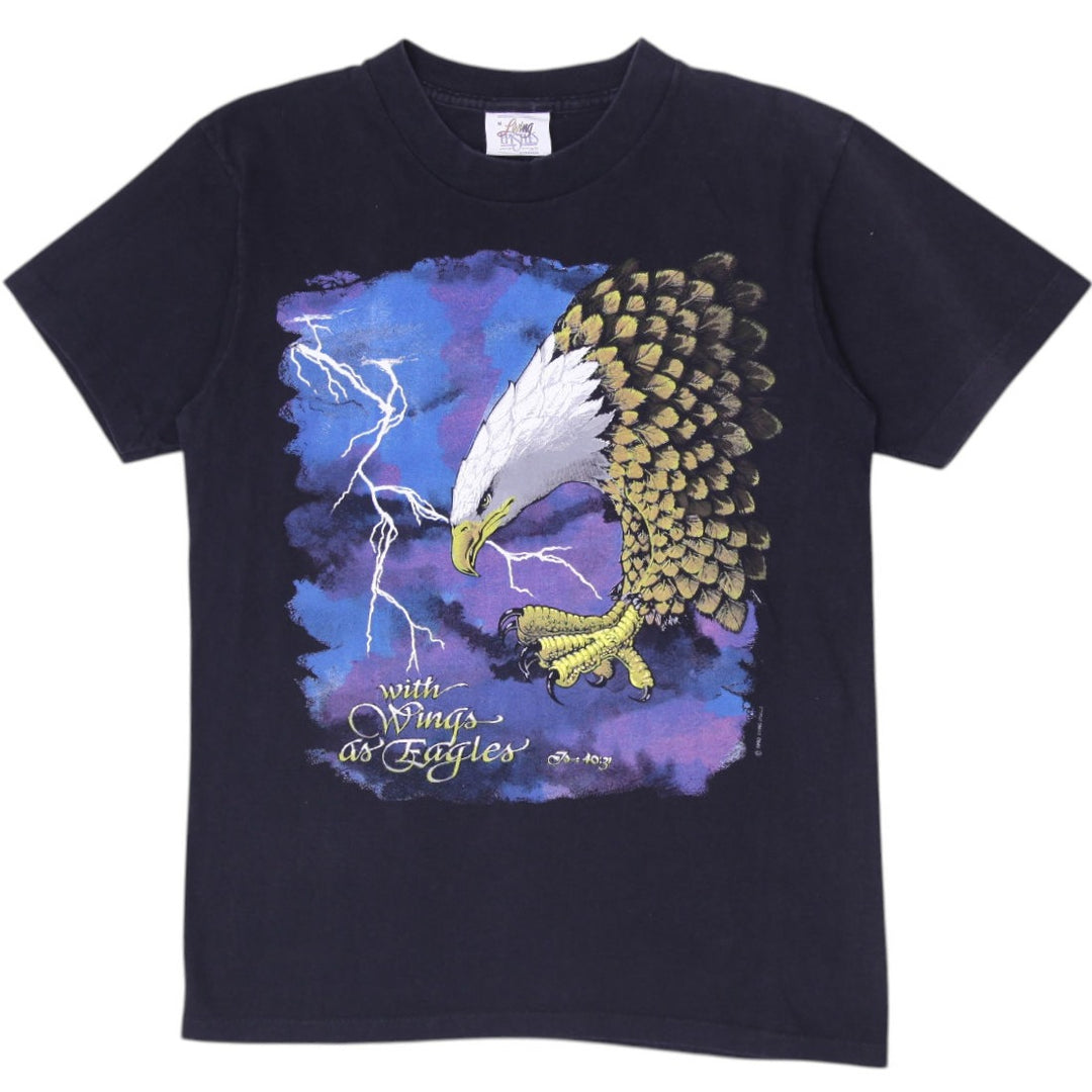 Vintage 90s Living Epistles "With Wings as Eagles" Graphic T-Shirt Size M