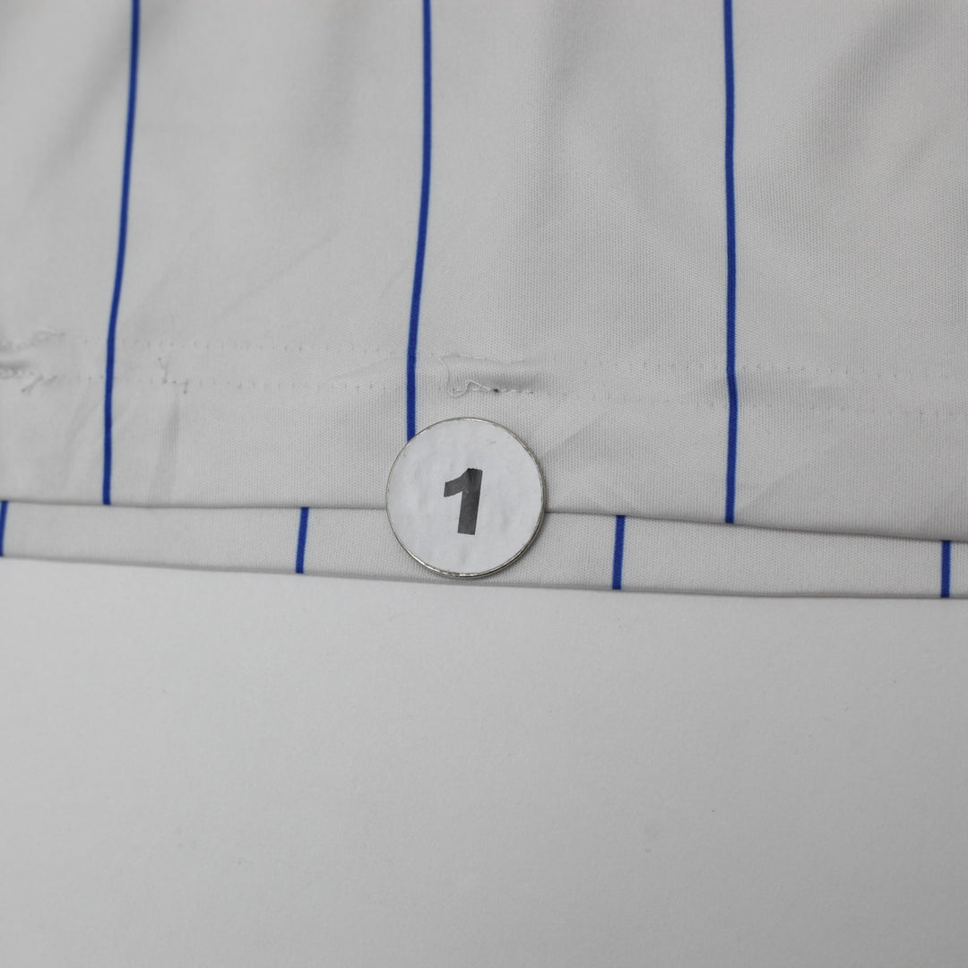 Mens Puma Italy Soccer Jersey White Pinstripe Dry Cell