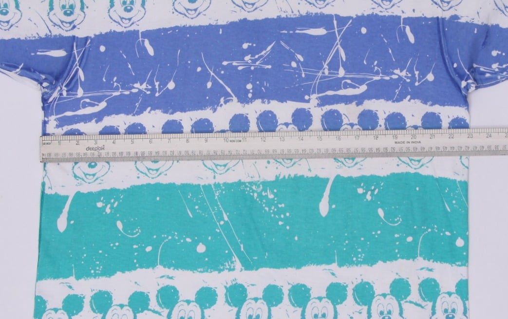 Vintage 90s Disney Mickey Mouse All Over Print Single Stitch Made In USA T-Shirt