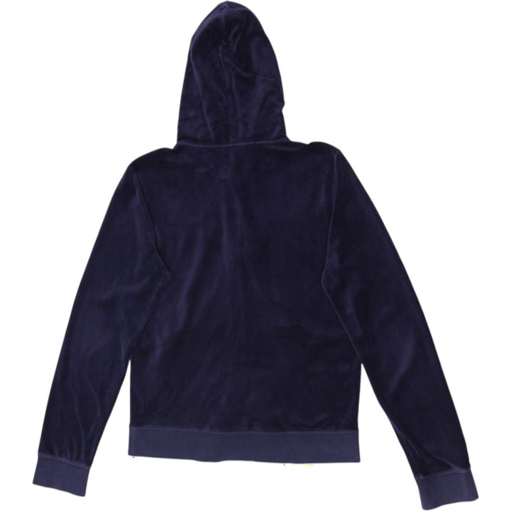 Y2K Ladies Juicy Couture Plush Velour Full Zip Tracksuit Hoodie Size XL