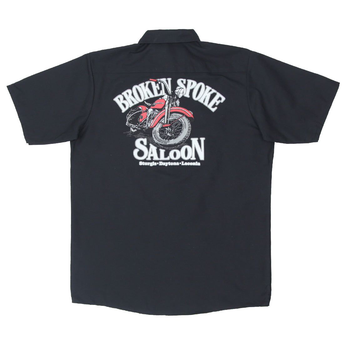 Shop Mens Red Cap Broken Spoke Saloon Black Shirt | Fashion Rerun