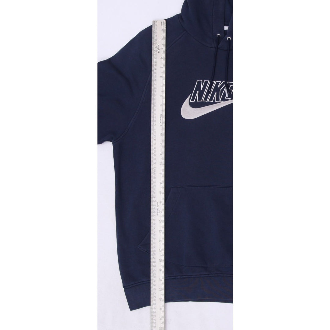 Vintage Nike Navy Blue Spell Out Logo Pullover Hoodie L | Migration_Hoodies - View 6 | Fashion Rerun