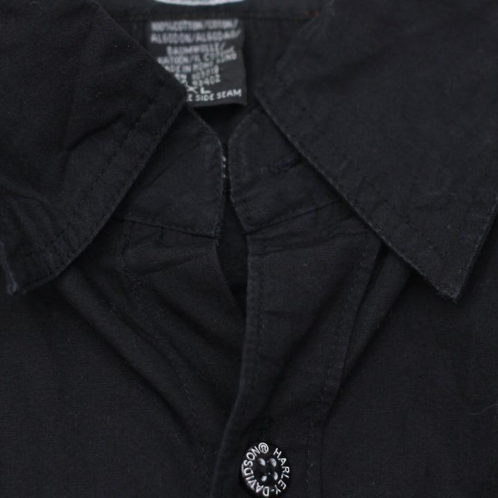 Mens Harley Davidson Motorcycles Embroidered Long Sleeve Shirt - Fashion Rerun Vintage Migration_Shirt