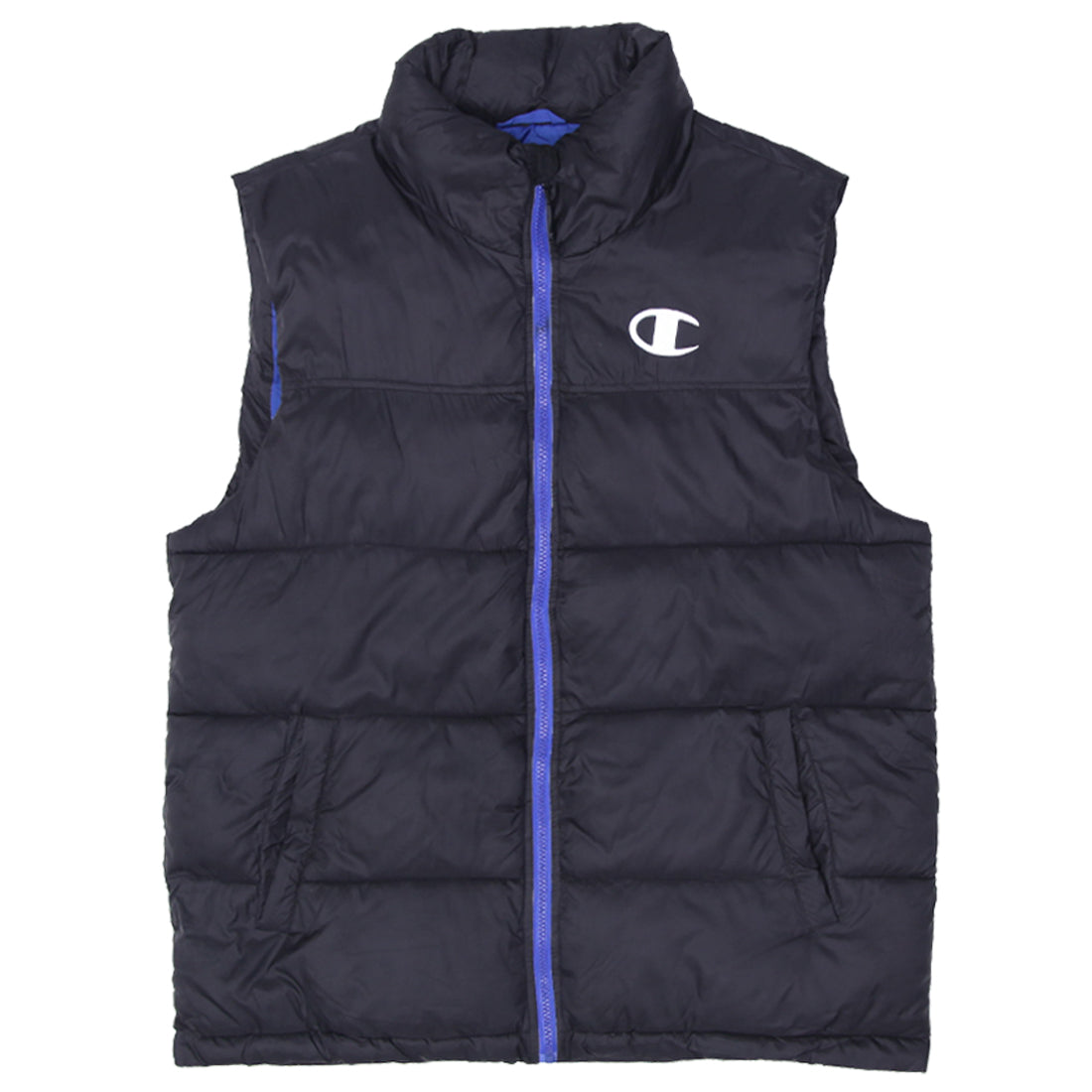 Shop Mens Champion Full Zip Puffer Vest Black | Fashion Rerun