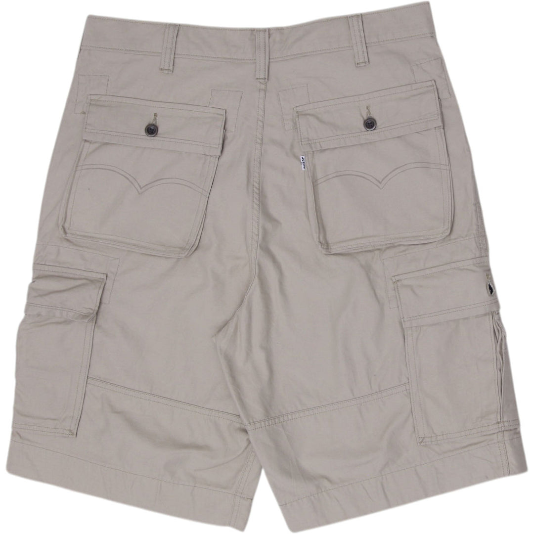 Mens Levi’s Two Horse Brand Tan Canvas Cargo Shorts Khaki Men's Size W36