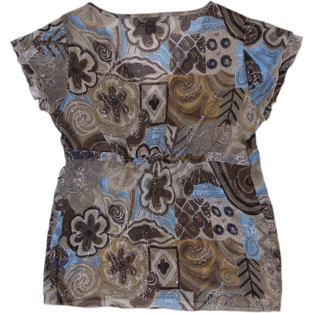 Y2K Ladies Beechers Brook Blouse Floral Pattern Top Size M