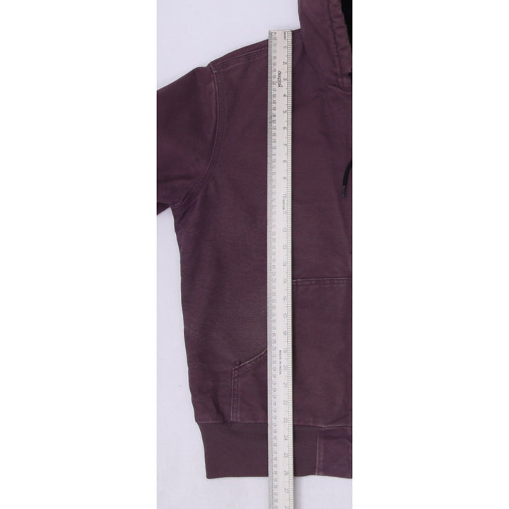 Ladies Carhartt WJ130 DPM Purple Duck Canvas Hooded Quilt Lined Jacket M