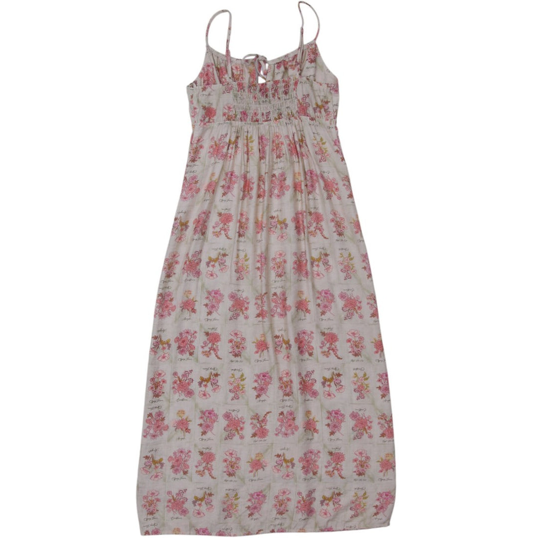 Y2K Ladies Monteau Floral Spaghetti Strap Midi Dress Size S