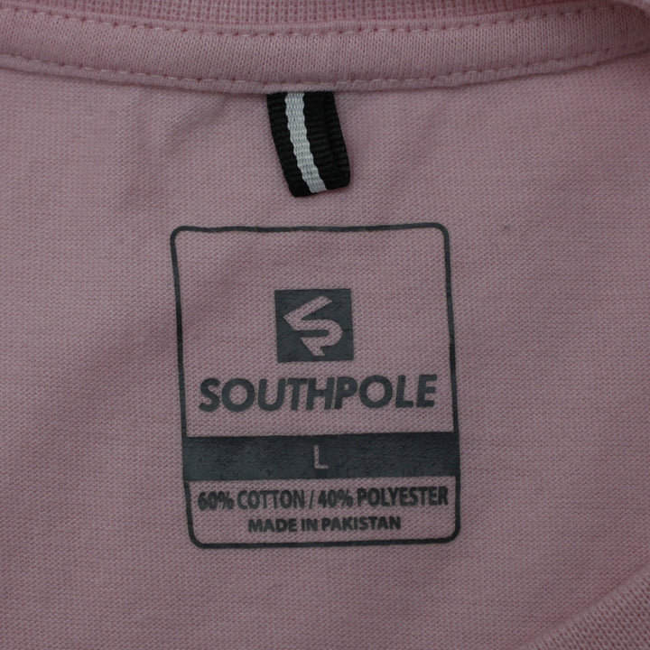 Y2K Mens Southpole Pink Cartoon Graphic T-Shirt Size L