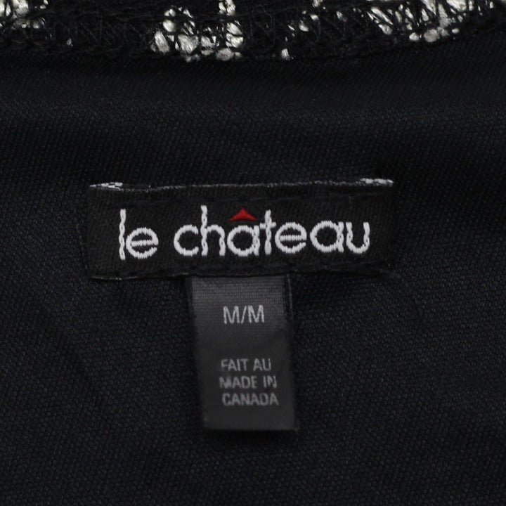 Y2K Ladies Le Chateau One Shoulder Top Lace Corporate Goth Size M