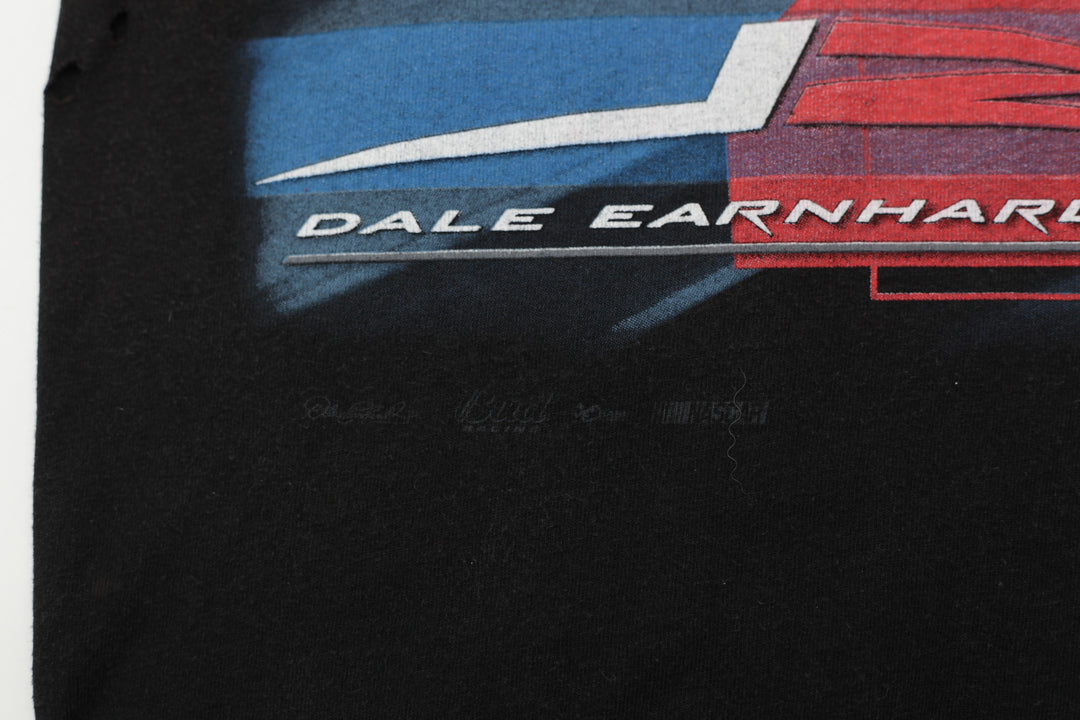 Vintage Dale Earnhardt Jr. AOP Racing T-Shirt Black Chase Authentics XL