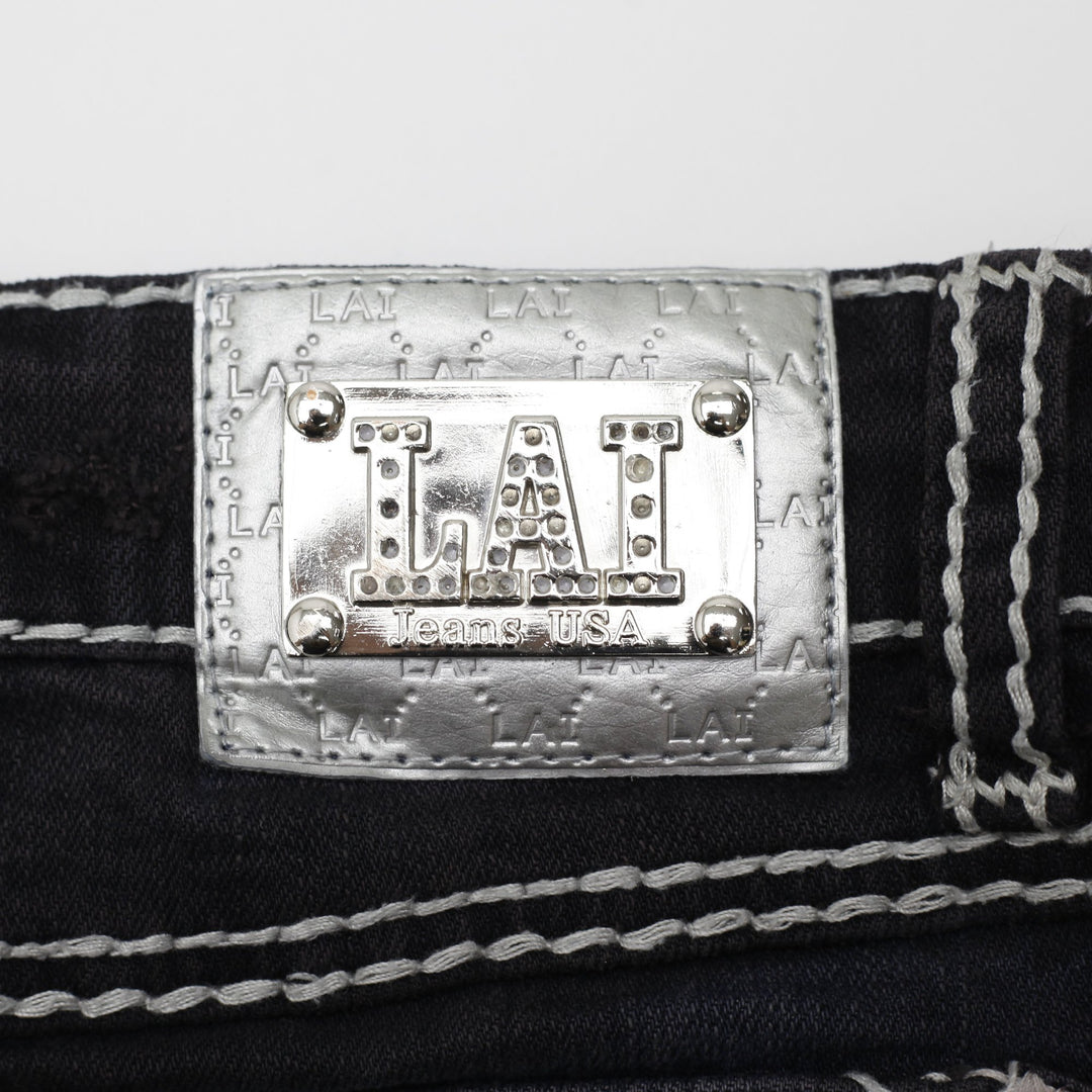 Y2K Ladies LA Idol Rhinestone Mini Skirt Size M | Migration_Skirts - Detail View | Fashion Rerun
