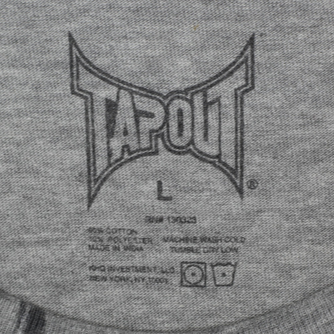 Y2K Mens Tapout Heather Grey Skull Dagger Graphic T-Shirt Men Large