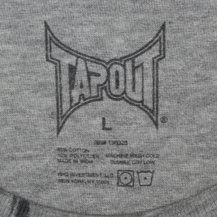 Y2K Mens Tapout Heather Grey Skull Dagger Graphic T-Shirt Men Large
