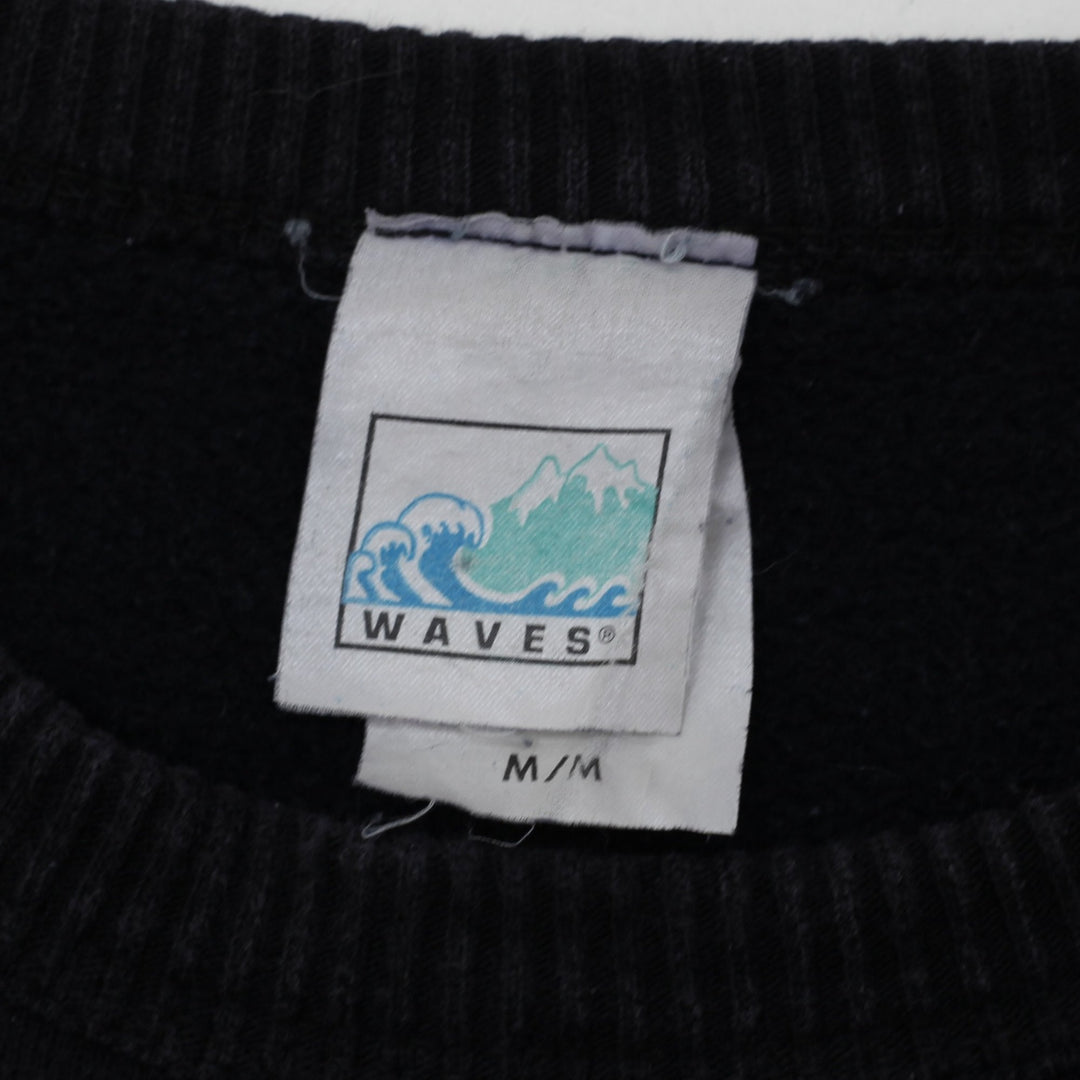 Vintage 1990s Black Vancouver Canucks NHL Hockey Graphic Crewneck Sweatshirt