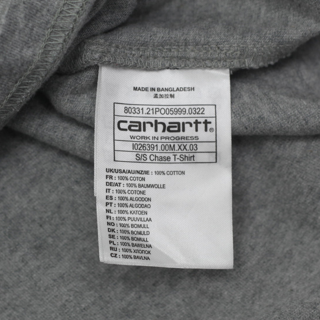 Mens Carhartt S/S Chase T-Shirt Gray - Fashion Rerun Vintage Migration_T-Shirt