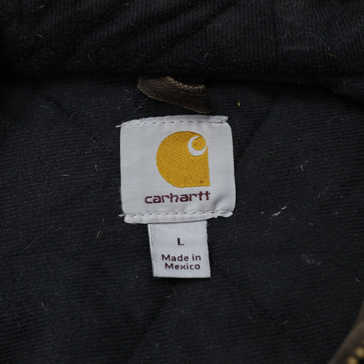 Mens Carhartt J130 DKB Sandstone Active Hooded Jacket Size L
