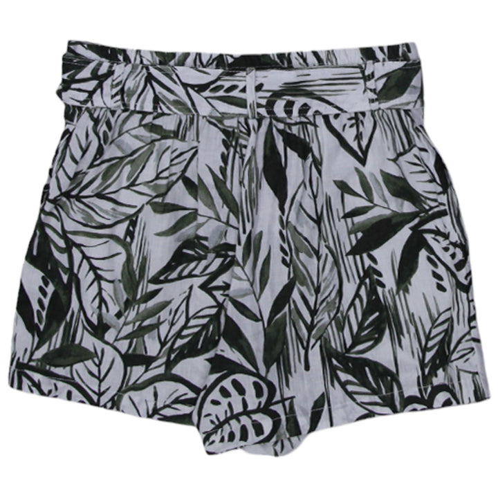 Ladies Tahari Belted Printed Linen Shorts