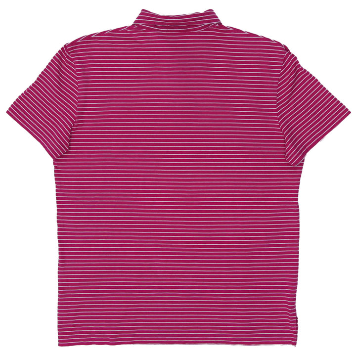 Mens Polo Ralph Lauren Pink Striped Polo T-Shirt