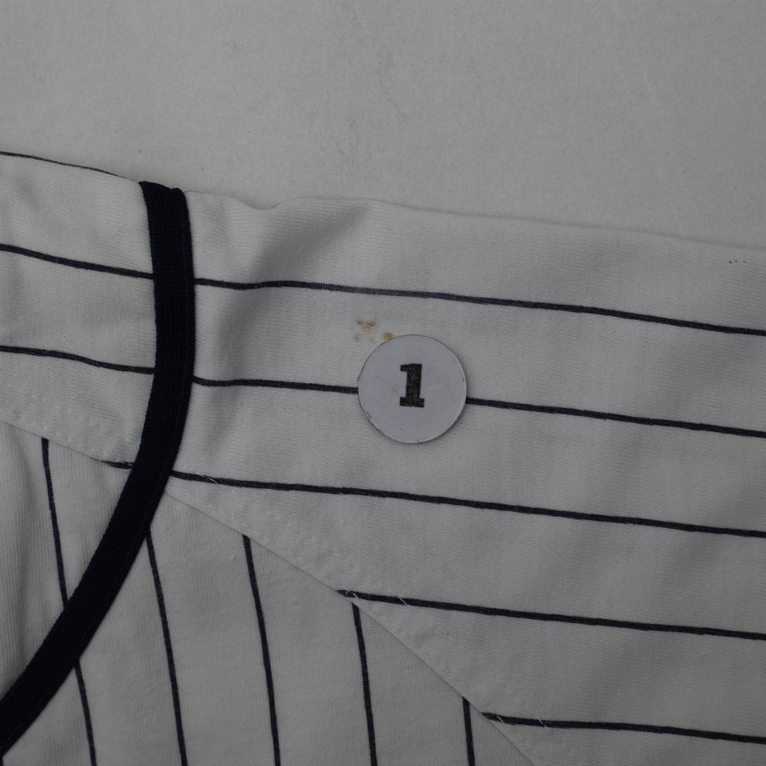 Vintage 1990s Atlanta Braves Baseball Pinstriped Button Jersey XL | Migration_Jerseys - Alternate View | Fashion Rerun