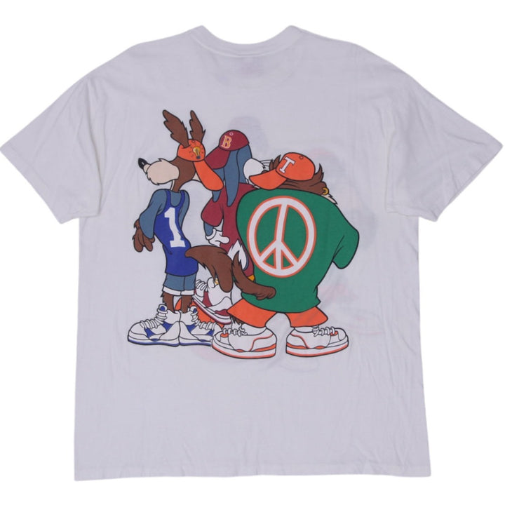 Vintage 1993 Warner Bros. Looney Tunes Basketball Graphic Single Stitch T-Shirt