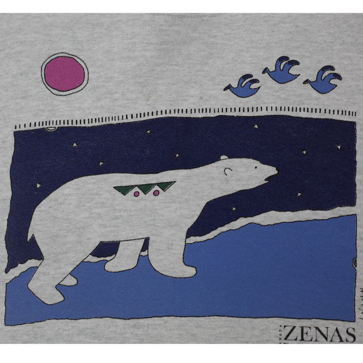 Vintage Mens Fruit of the Loom Polar Bear Graphic Sweatshirt Made in USA Size XL | Migration_Sweatshirts - Al | Fashion Rerun