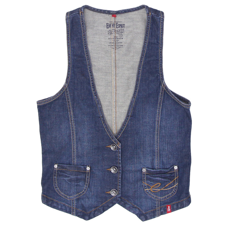 Y2K Ladies EDC By Esprit Sleeveless Denim Vest