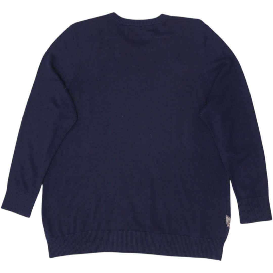 Mens Lauren Ralph Lauren Sweater Navy Chain Print Knitwear Size 2X