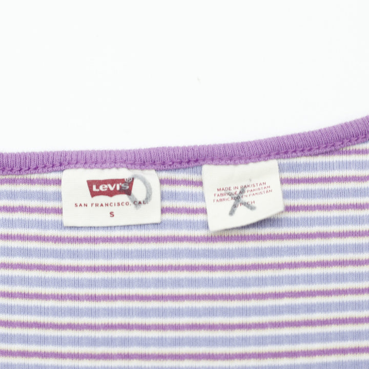 Y2K Levi's Striped Button-Up Crop Top Size S | Migration_Y2K Tops - Back View | Fashion Rerun