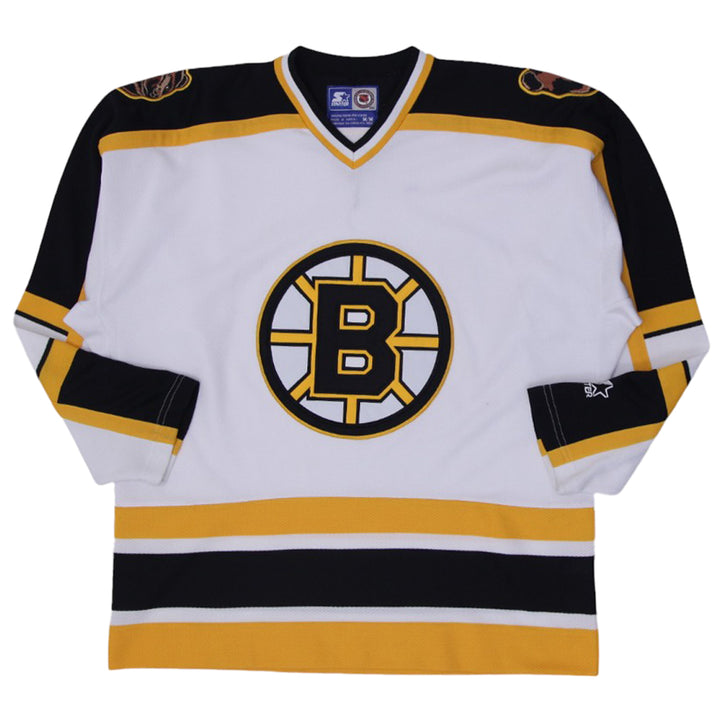Vintage White Blank Boston Bruins Starter Hockey Jersey