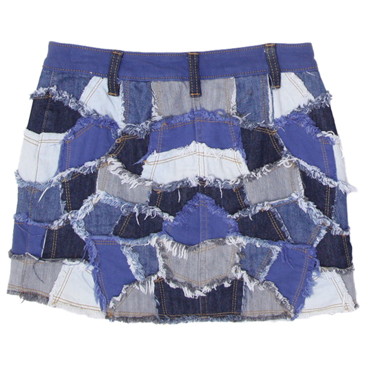 Y2K Ladies Morgan De Toi Patchwork Denim Mini Skirt