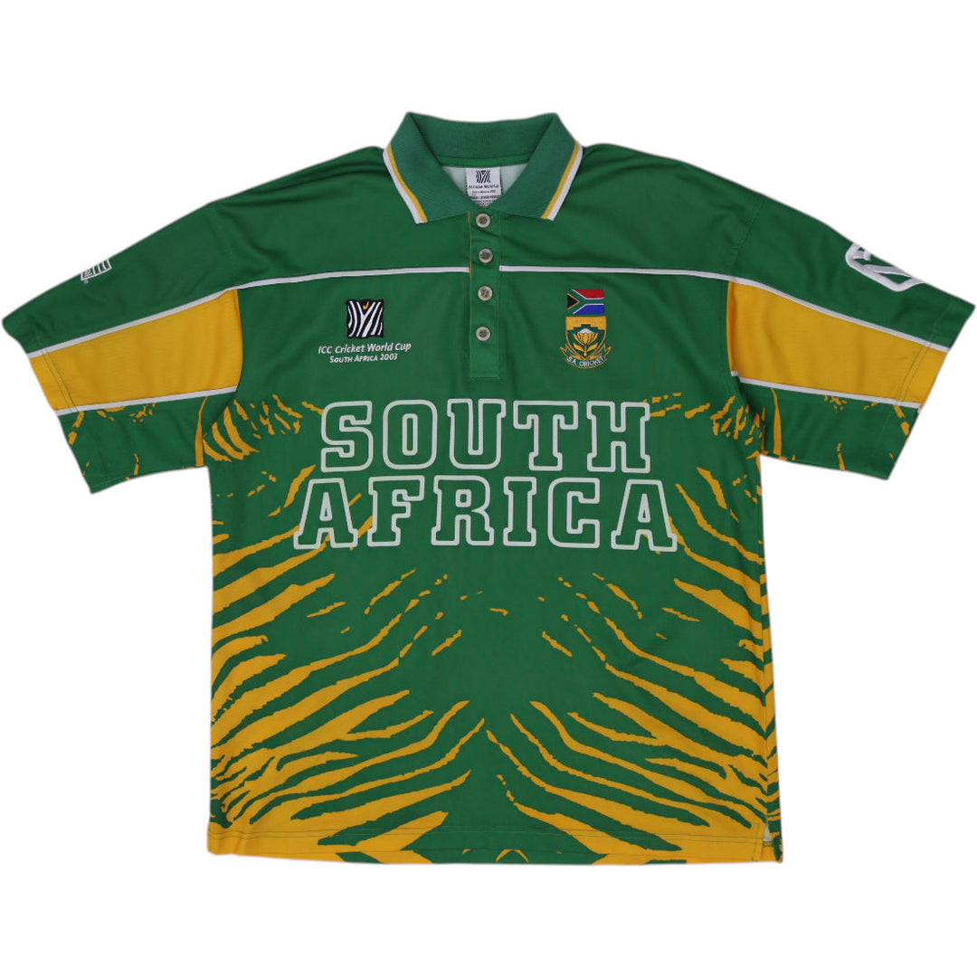 Vintage 2003 South Africa Cricket World Cup Jersey Size L | Migration_Jerseys | Fashion Rerun
