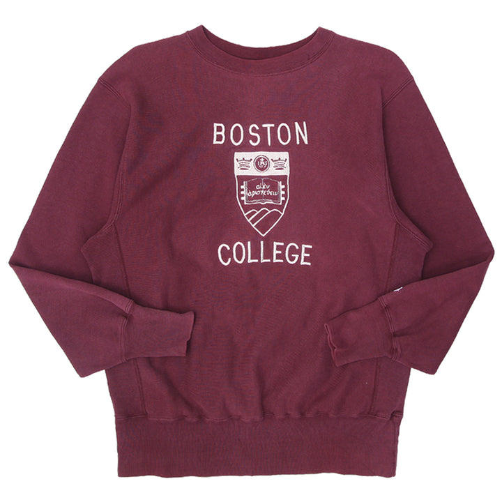 Vintage Champion Reverse Weave Boston College Embroidered Sweatshirt Made In USA - Fashion Rerun Vintage Migration_Sweaters