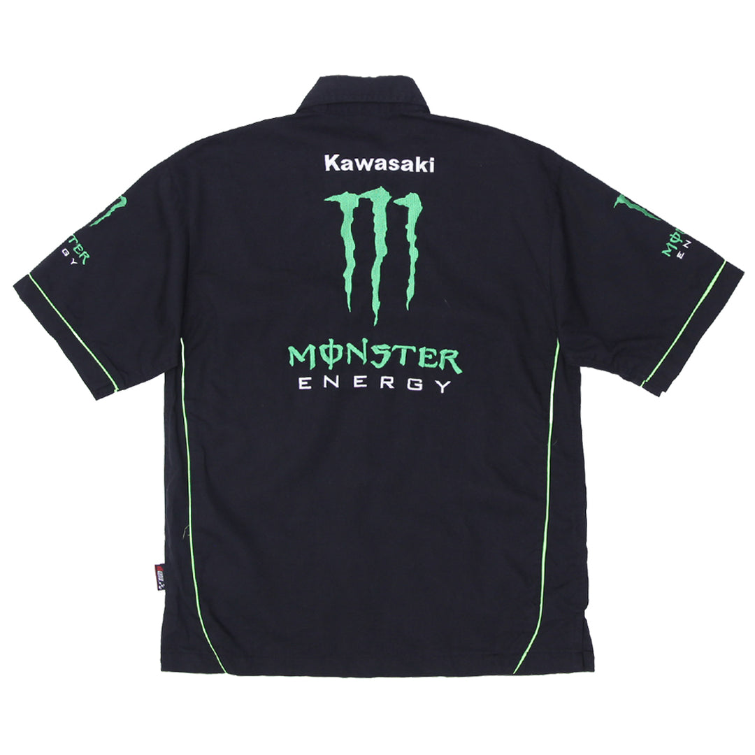 Mens Monster Energy Kawasaki Racing Team Shirt - Fashion Rerun Vintage Migration_Shirt