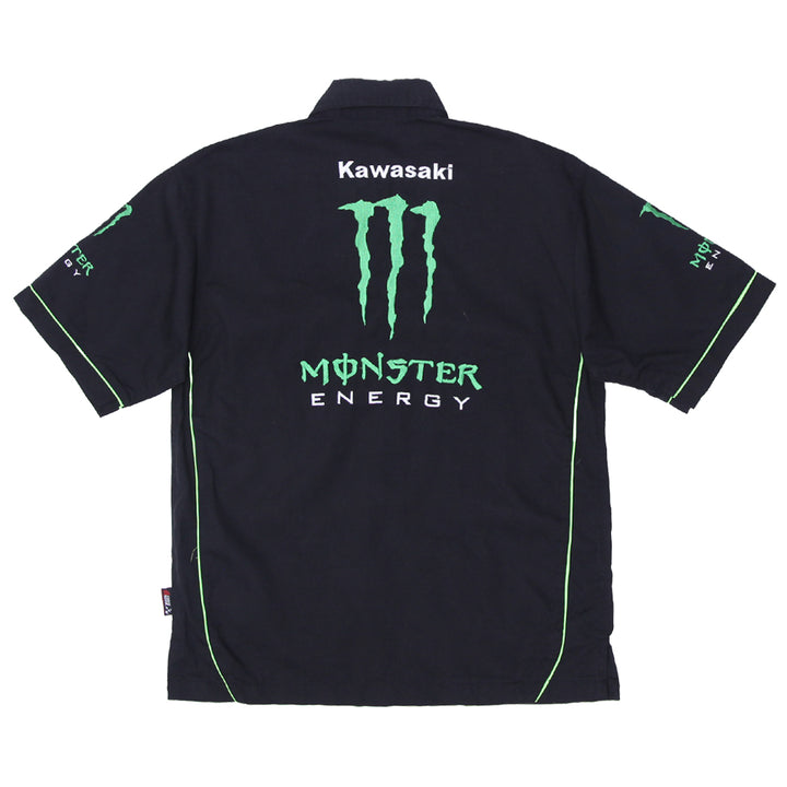 Mens Monster Energy Kawasaki Racing Team Shirt - Fashion Rerun Vintage Migration_Shirt