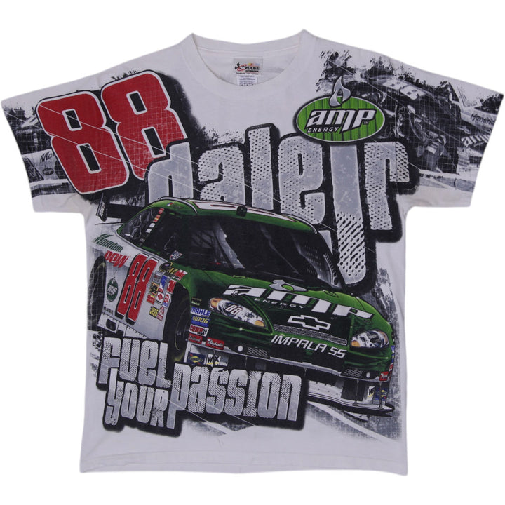 Vintage Dale Earnhardt Jr #88 AMP Energy NASCAR All Over Print Graphic T-Shirt M