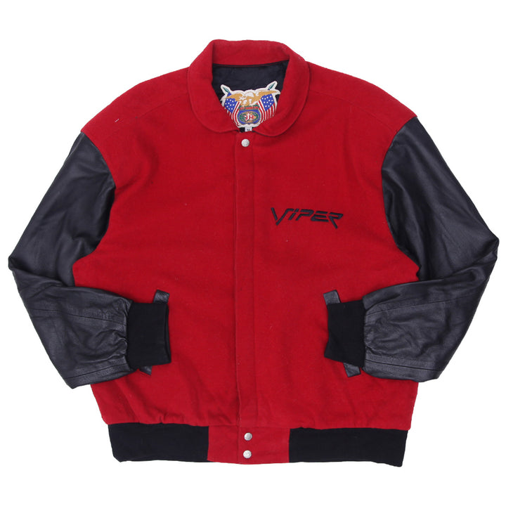 Vintage Jeff Hamilton Viper Varsity Jacket-Wool & Leather Made In USA, Size M - Fashion Rerun Vintage Migration_Jacket