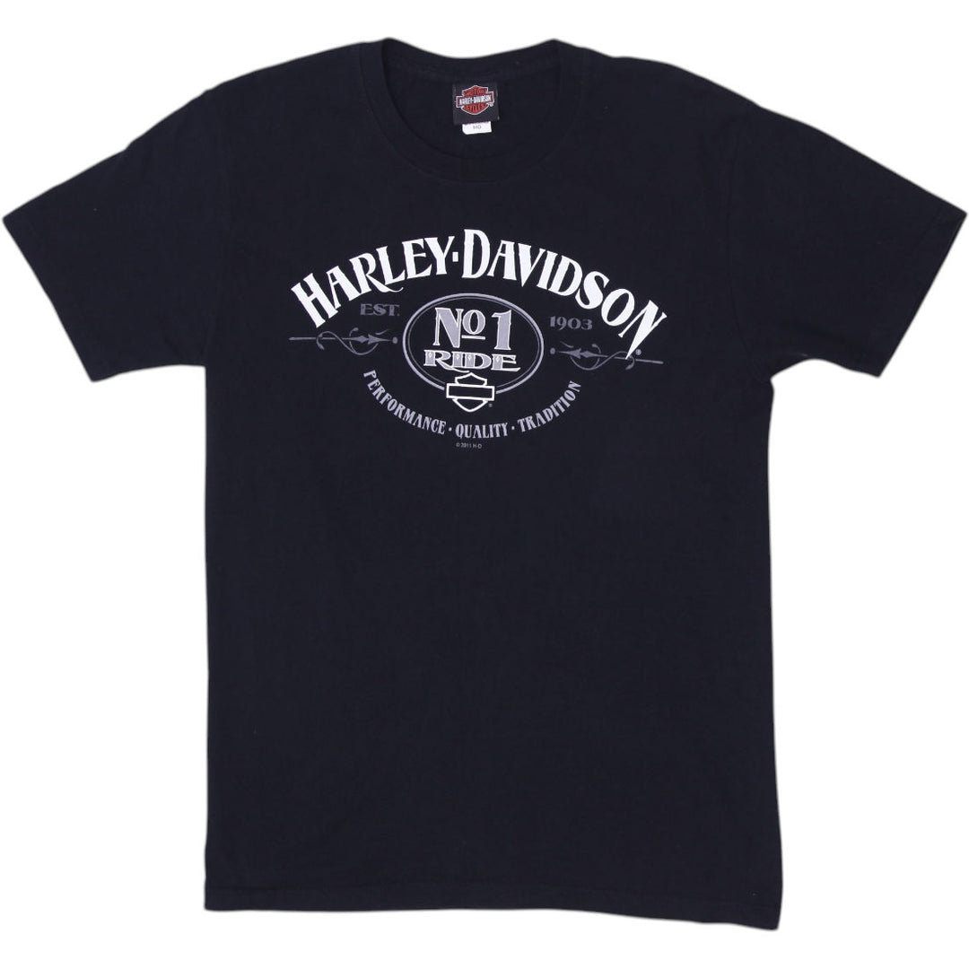 Mens Harley Davidson Graphic Logo Cotton T-Shirt Size M