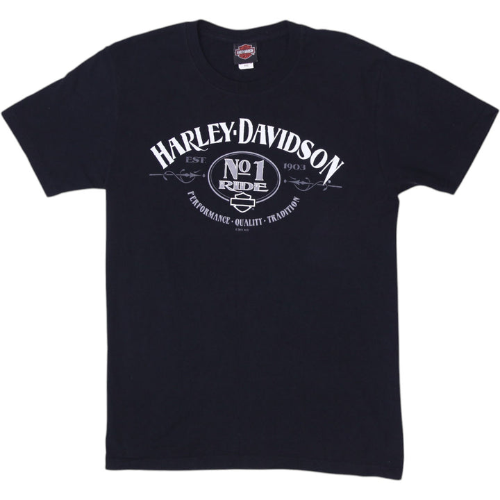 Mens Harley Davidson Graphic Logo Cotton T-Shirt Size M