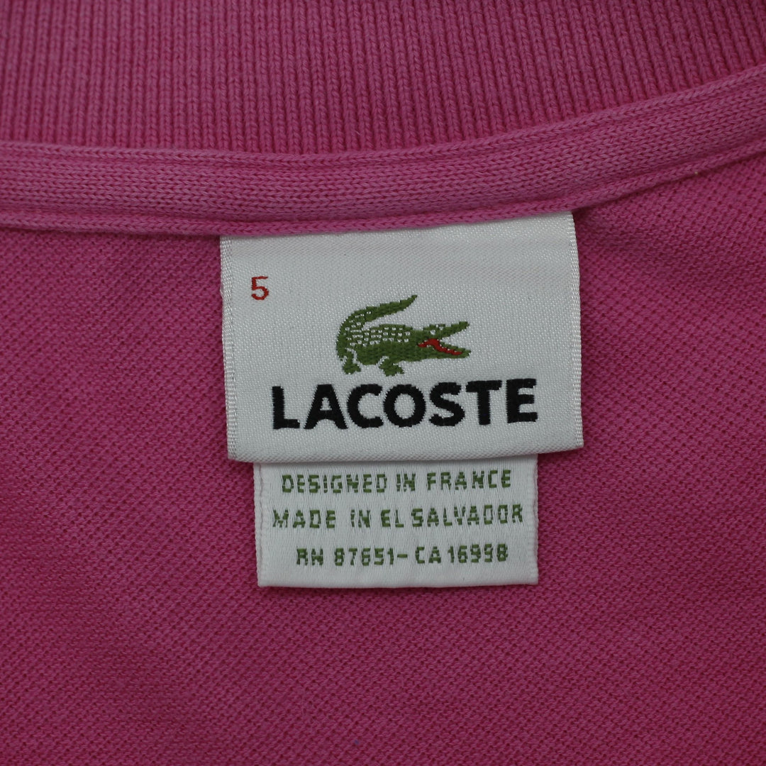 Mens Lacoste Slim Fit Short Sleeve Piqué Polo T-Shirt Pink Size 5