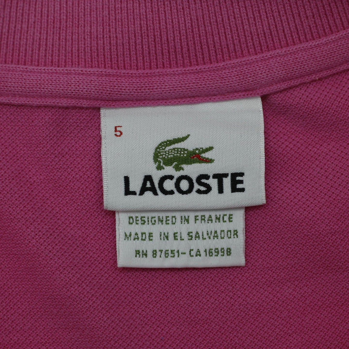 Mens Lacoste Slim Fit Short Sleeve Piqué Polo T-Shirt Pink Size 5