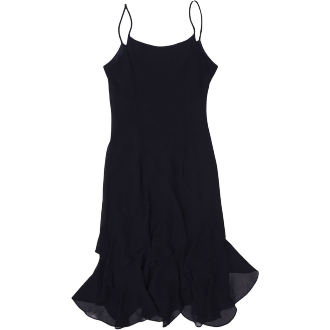 Y2K Black Flared Midi Dress - Size 8 | Migration_Dresses - Side View | Fashion Rerun