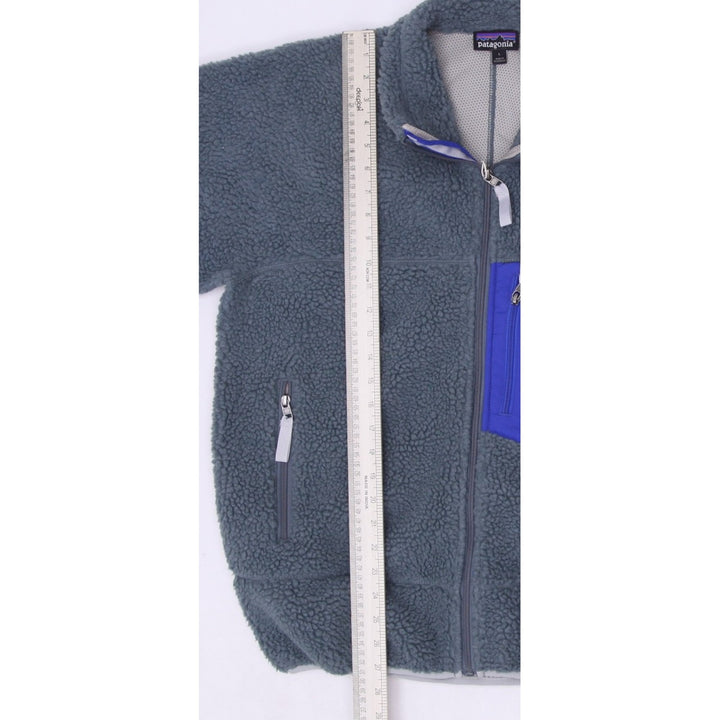 Mens Patagonia Fleece Jacket Gray Full Zip Retro Style Large