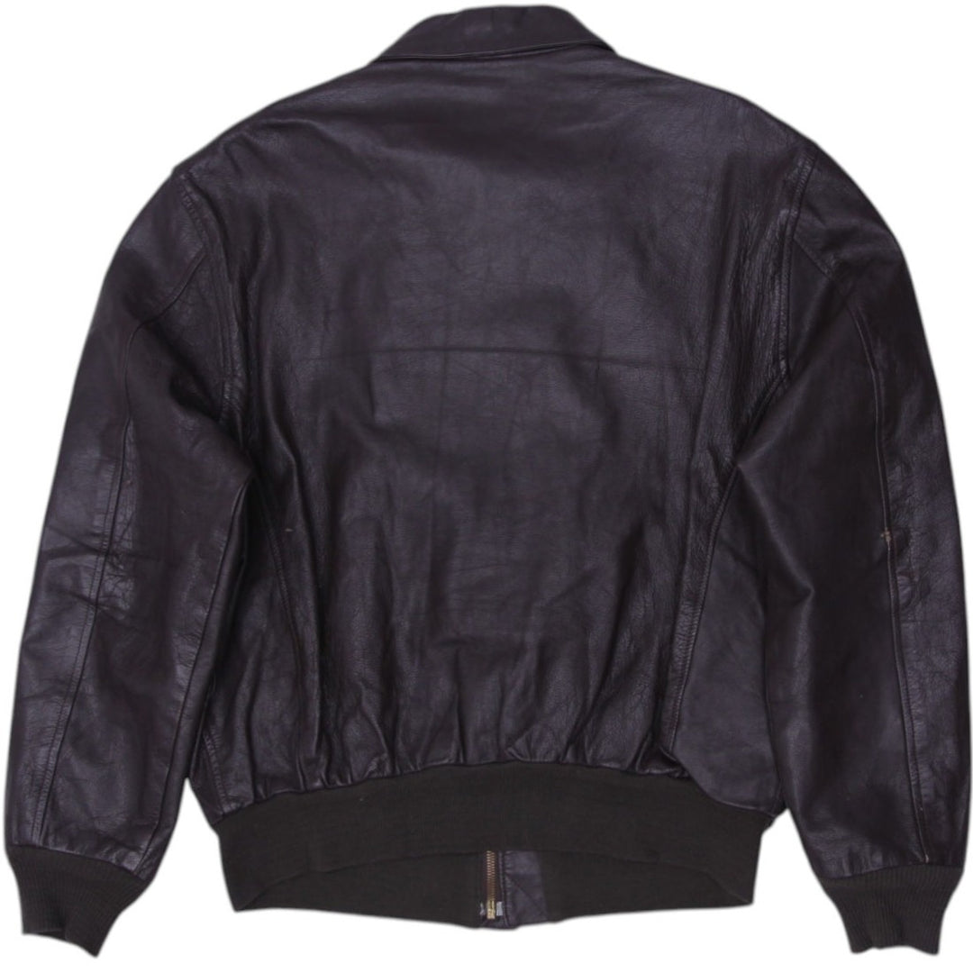 Vintage Cooper A2 Flight Jacket Brown Leather WWII Made In USA 46L | Migration_Jackets - Side View | Fashion Rerun