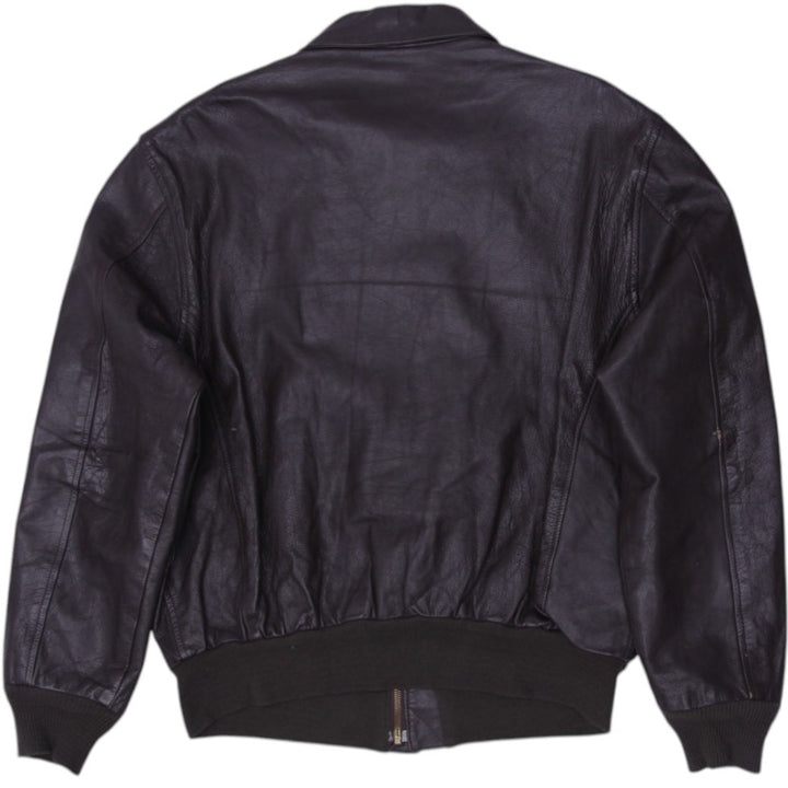 Vintage Cooper A2 Flight Jacket Brown Leather WWII Made In USA 46L | Migration_Jackets - Side View | Fashion Rerun