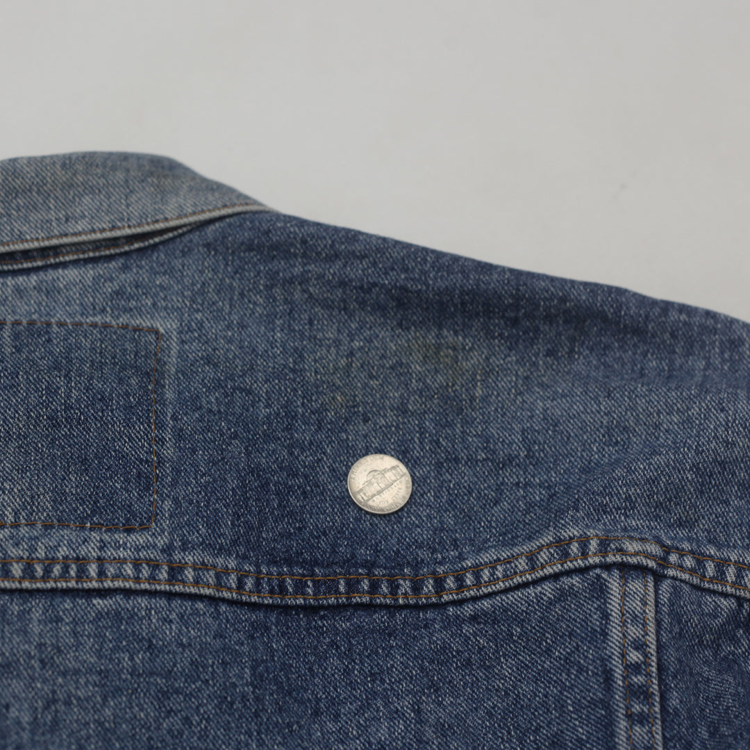 Vintage Levi Strauss & Co. # 70598 4891 Denim Trucker Gray Size S - Fashion Rerun Vintage Migration_Jacket