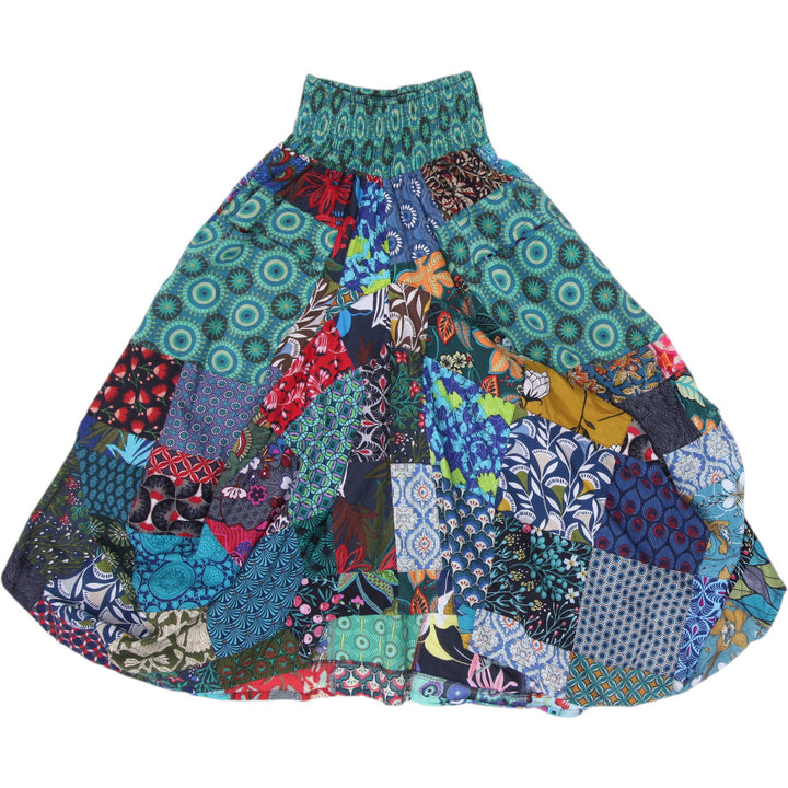 Y2K Ladies Patchwork Multicolor Maxi Skirt