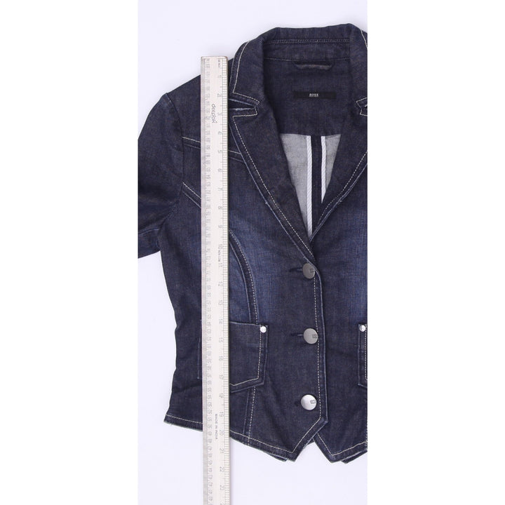 Ladies Hugo Boss Cropped Denim Blazer Jacket
